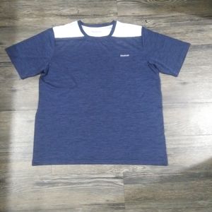 Reebok shirt size Large blue white stretch